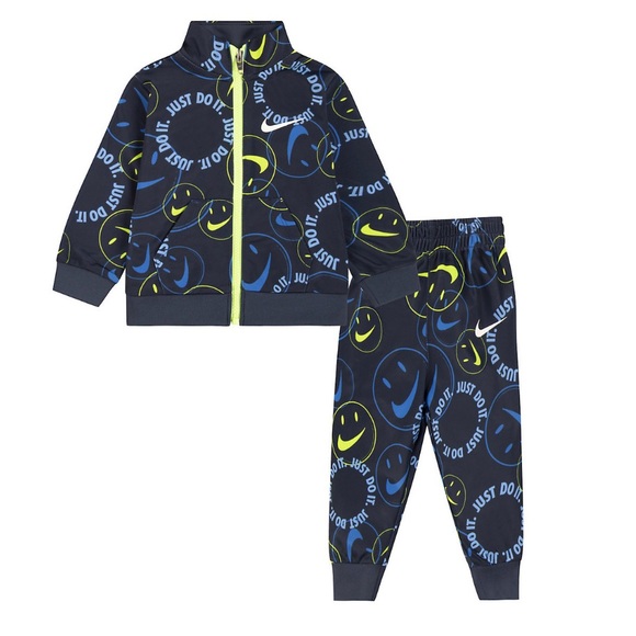 Nike Other - Nike Little Boys Full Zip Smiley Print Tricot Jacket and Pants 2 Piece Set
